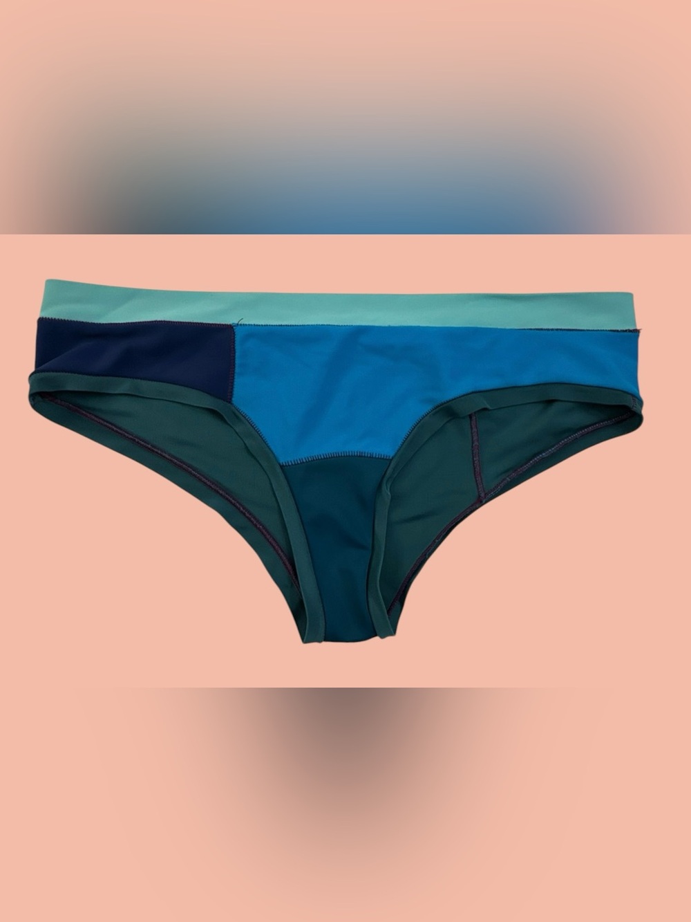 Xirena Women’s Blue Colorblock Bikini Swim Bottom Size M *read*